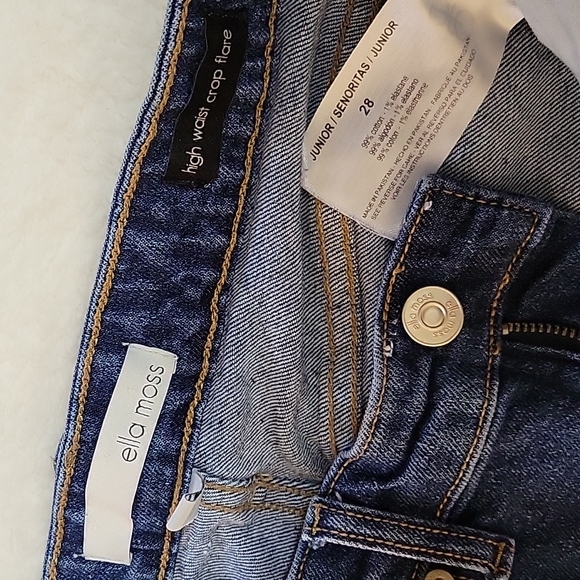 ELLA MOSS HIGH WAIST CROP FLARE PANTS - Picture 4 of 12